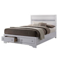 Furniture Of America Relo Contemporary White Solid Wood Storage Bed