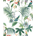 Adilah White Tropical Floral Wallpaper