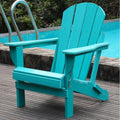 Adirondack Folding Chair With Dual Cup Holders Hdpe All Weather Outdoor Chairs Wood Like Patio Chair For Backyard Camping