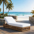Adjustable Backrest Outdoor Chaise Lounge Chair Patio Pool Lounger