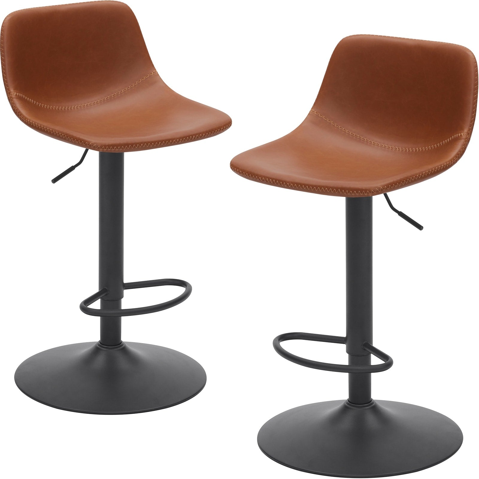 Adjustable Bar Stools Set Of 2 Mid Century Modern Swivel Bar Stools Industrial Bar Height Stools