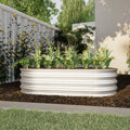 Adjustable Outdoor Metal Raised Garden Planter Bed With Open Bottom