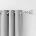 Extendable Curtain Rod Set 53 To 82 L Diam 0.75 Inches Luxury Finial