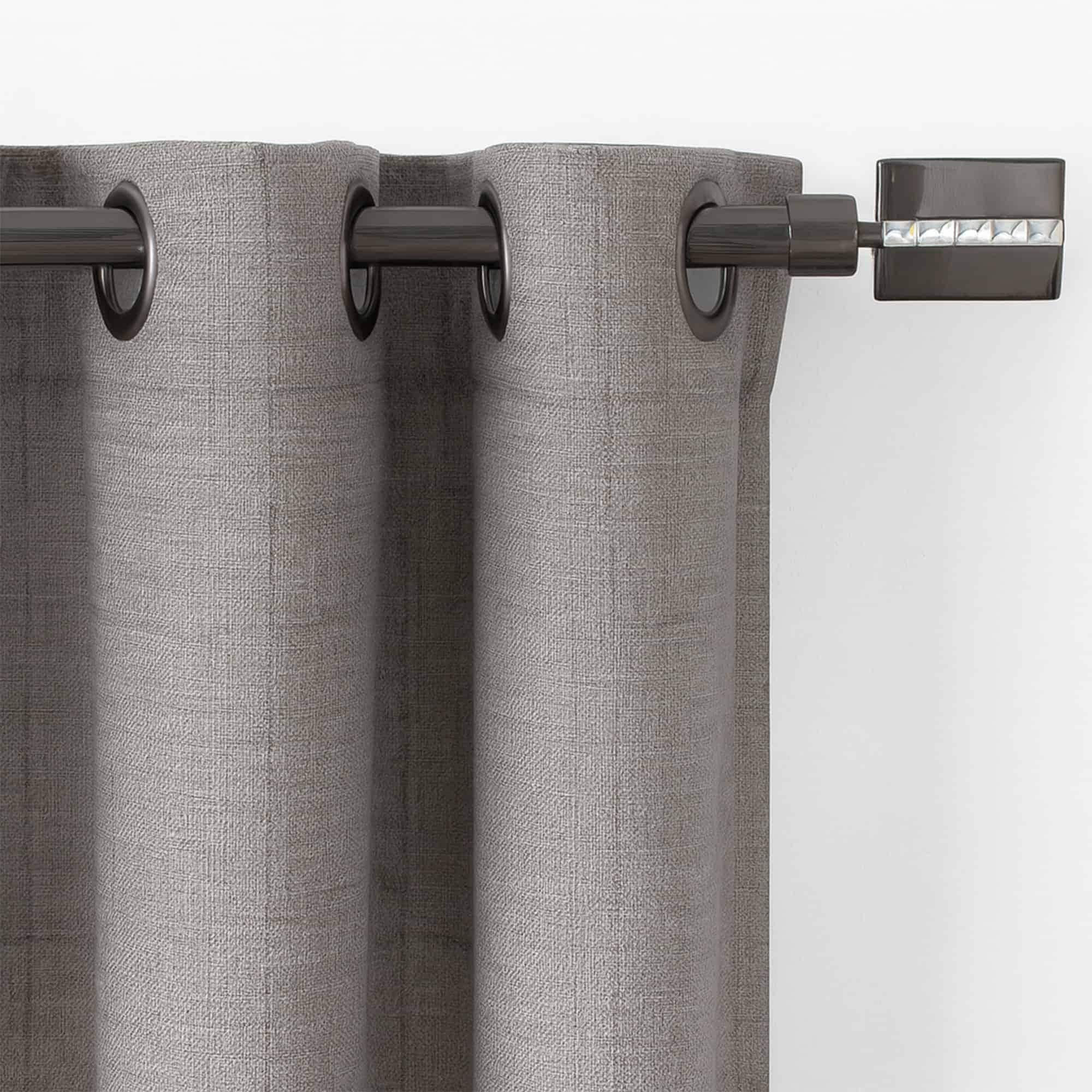 Evideco Extendable Curtain Rod Set 49 To82 L Diam 0.6 Excelsior Finial