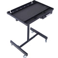 Adjustable Tear Down Work Table With Drawer For Garages 2.5 Swivel Casters 220 Pound Capacity Rubber Corners Heavy Duty