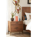 Adler Natural Walnut 2 Drawer Nightstand