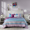 Intelligent Design Adley Purple 5 Piece Coverlet Set