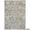 Plaza Style Beige Area Rug 53 X 73