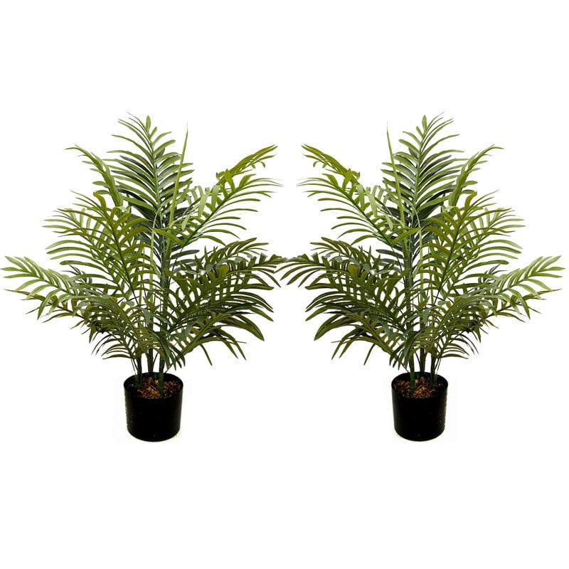 Admired By Nature 3 Artificial Paradise Palm Tree Plants Set Of 2