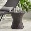 Adriana Pe Wicker Outdoor Side Table By Christopher Knight Home