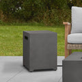 Aegean Tank Cover In Weathered Slate 15.125 L X 15.125 W X 20.25 H