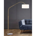 Homeglam Aero Antique Brass 81 Inch Retractable Arch Floor Lamp