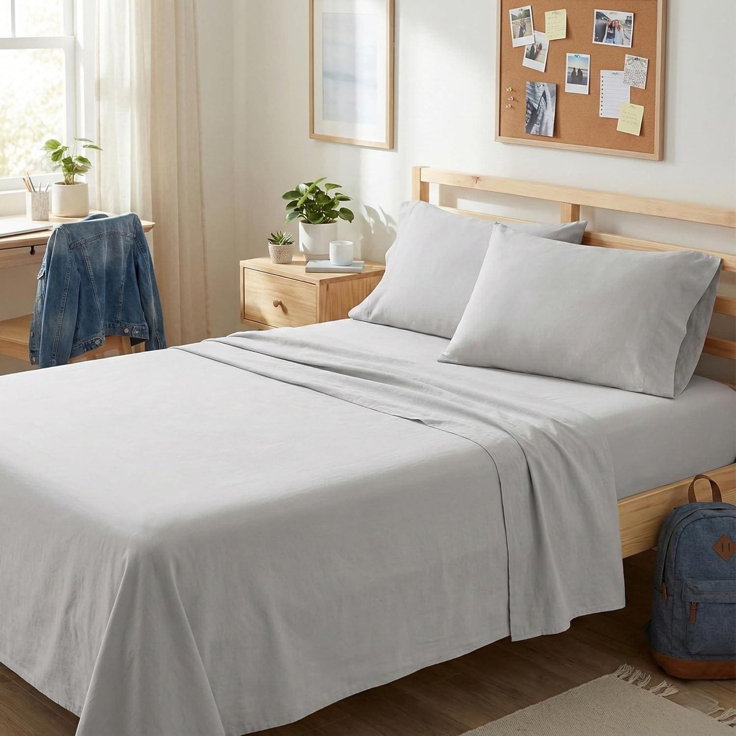 Aeropostale Premium All Season Microfiber Grey Sheet Set