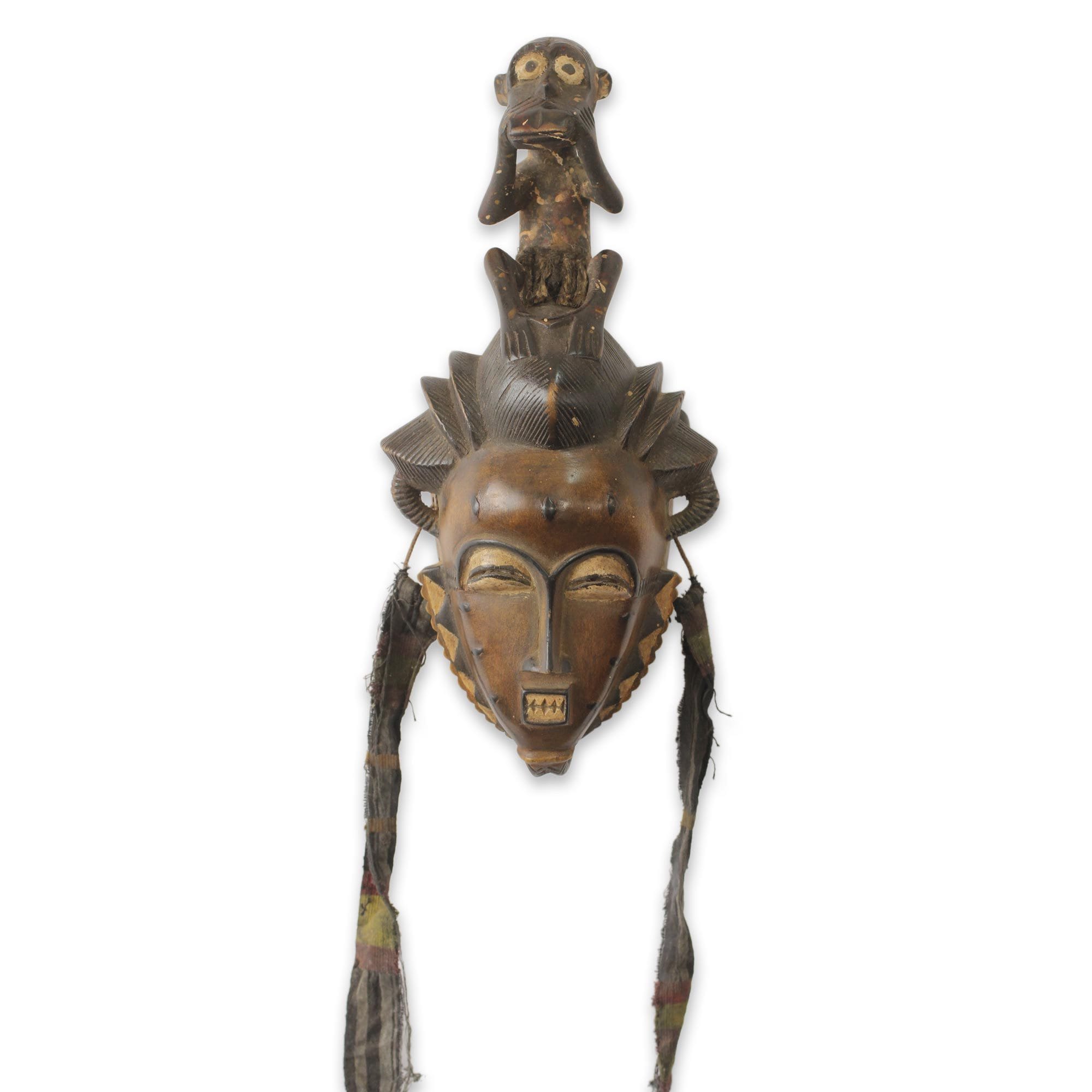 African Mask Baule He Monkey Ghana