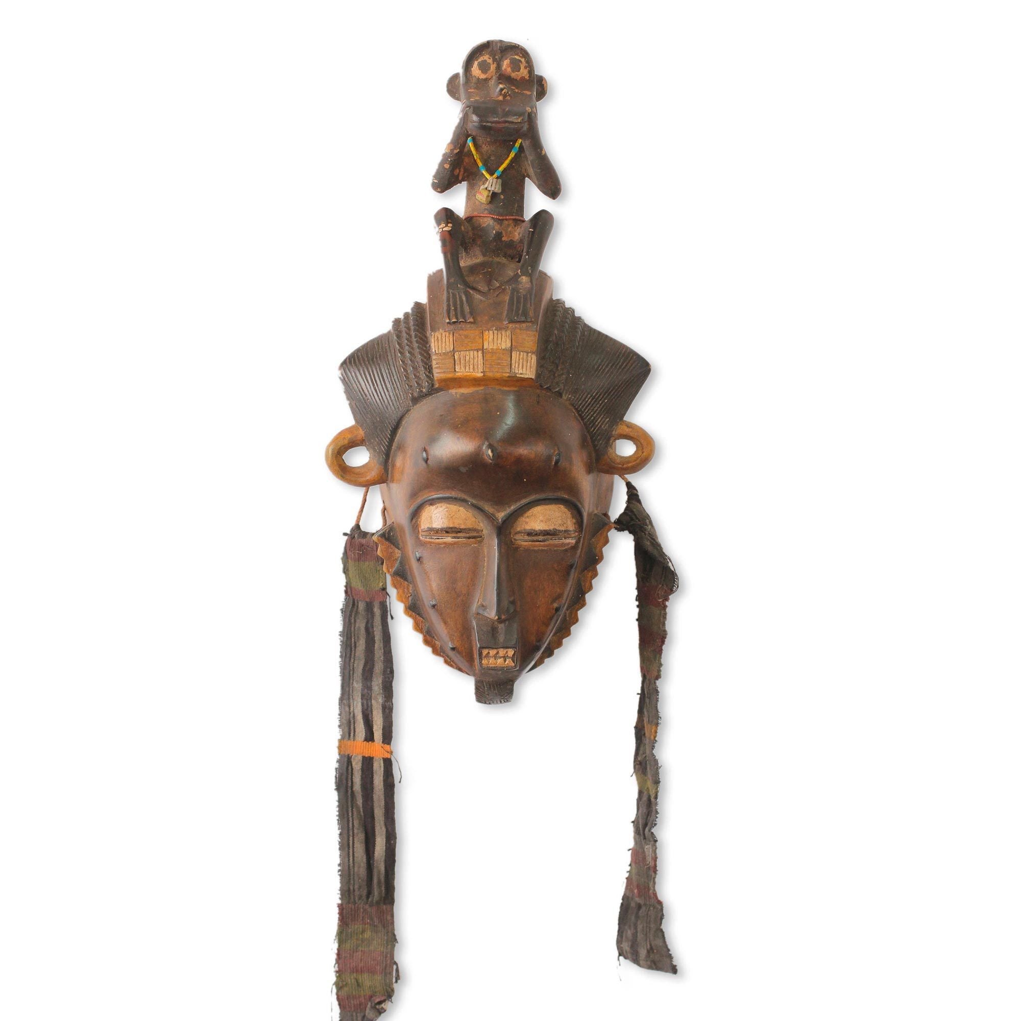 African Mask Baule She Monkey Ghana