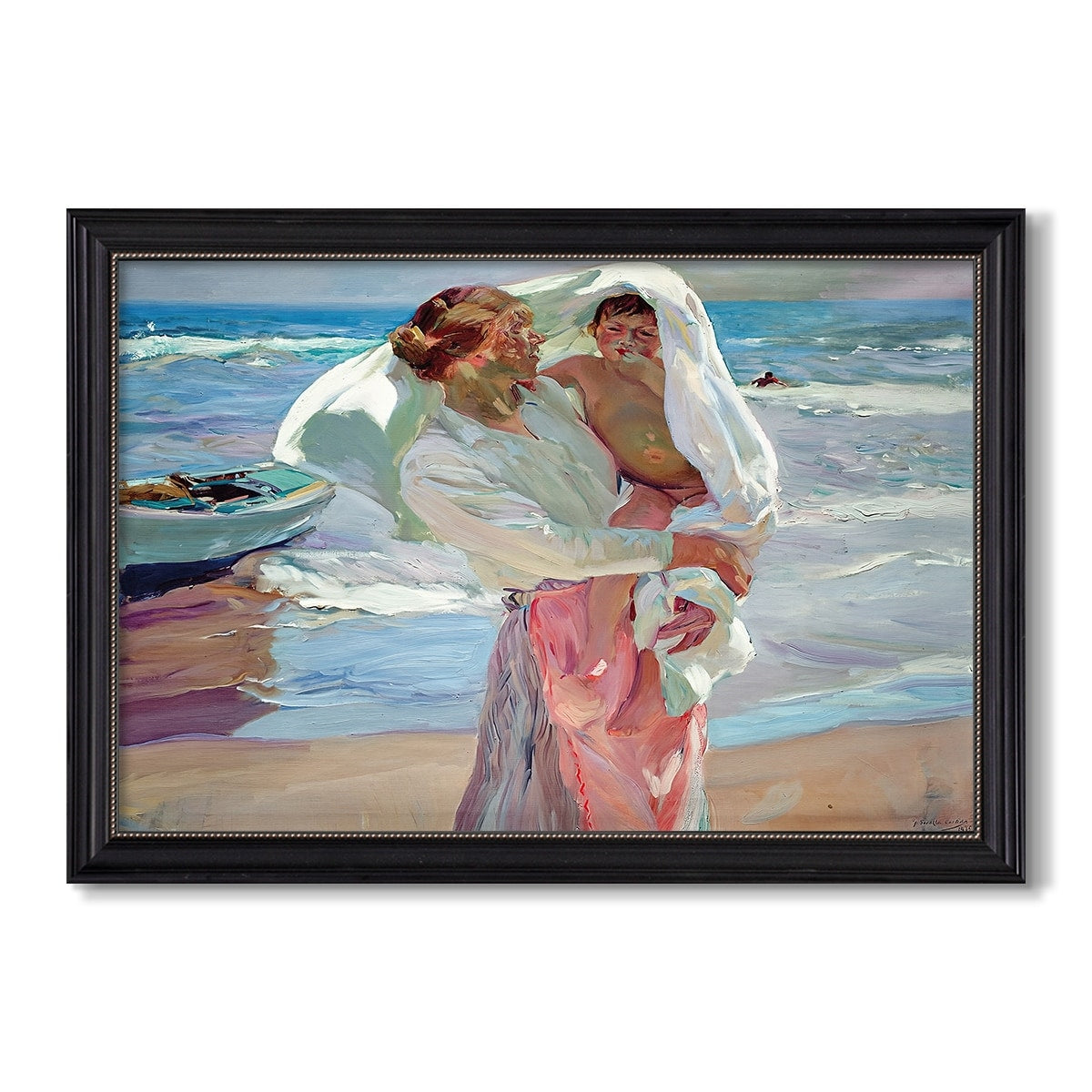 After Bathing 1915 Joaquin Sorolla Custom Framed Canvas