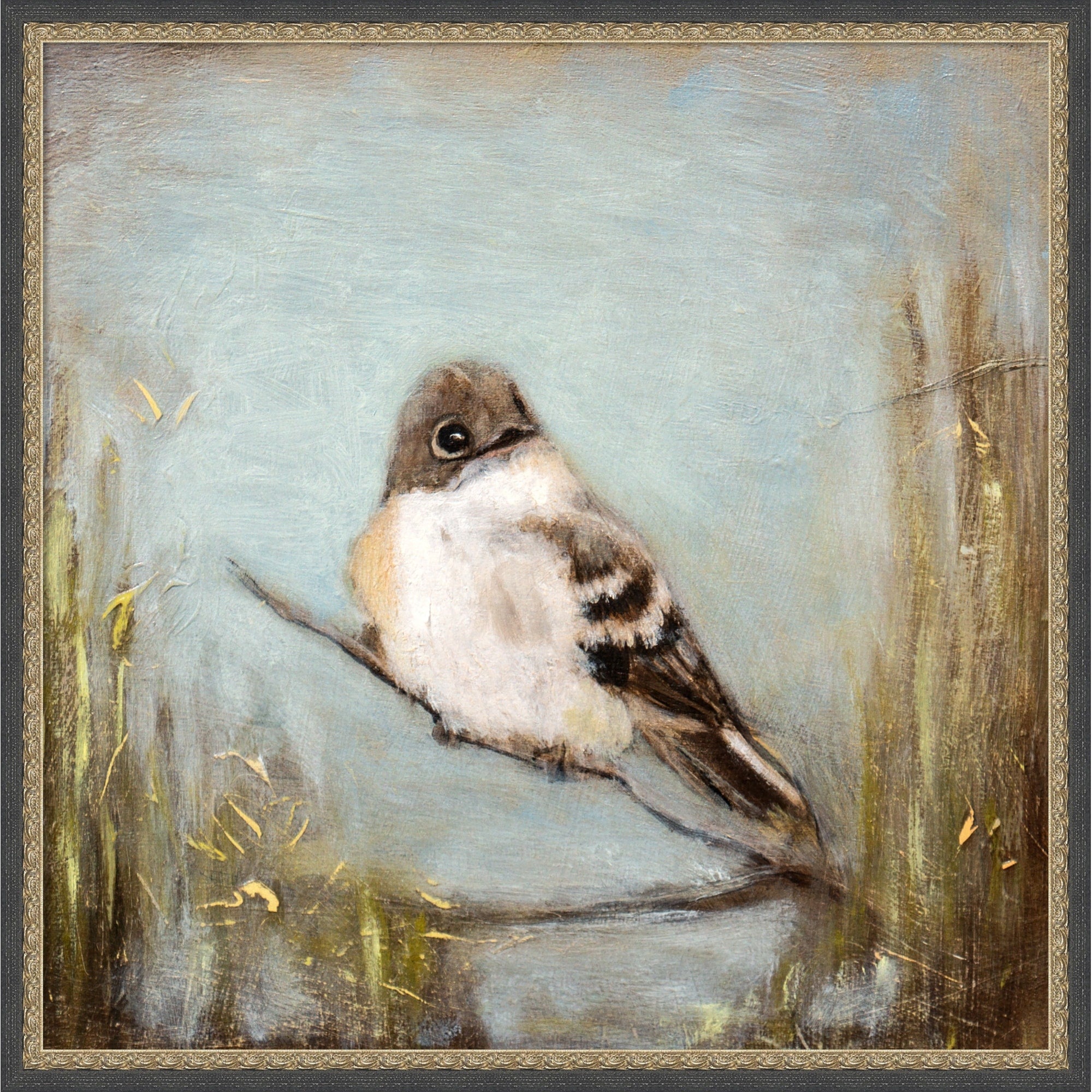 Afternoon At The Pond By Claire Lerner Framed Mounted Canvas Wall Art Print