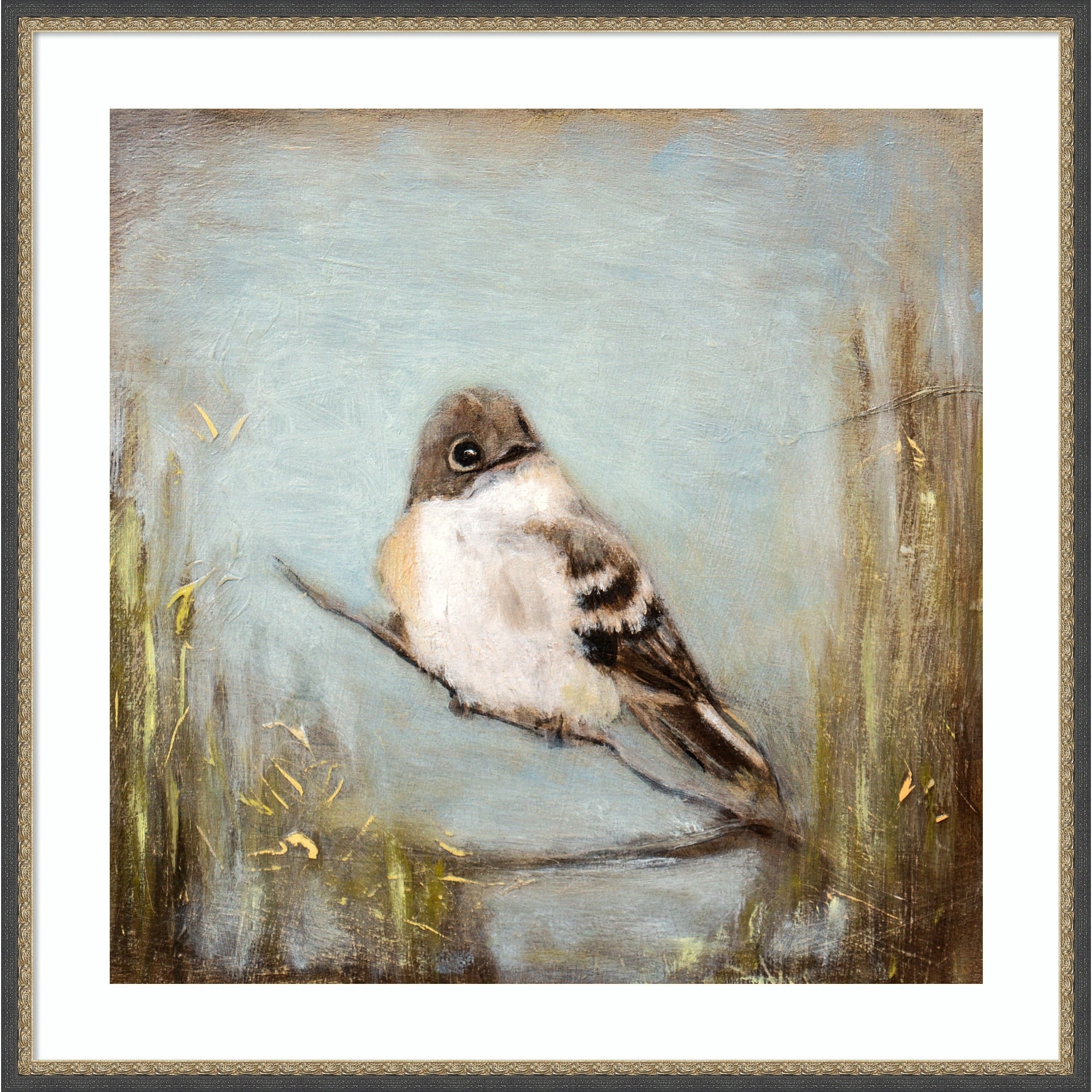 Afternoon At The Pond By Claire Lerner Wood Framed Wall Art Print
