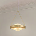 Agate 20 Inch 4 Light Champagne Gold Pendant Light With Clear Holophane Glass Shade