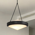 Agate 20 Inch 4 Light Matte Black Pendant Light With Opal Glass Shade