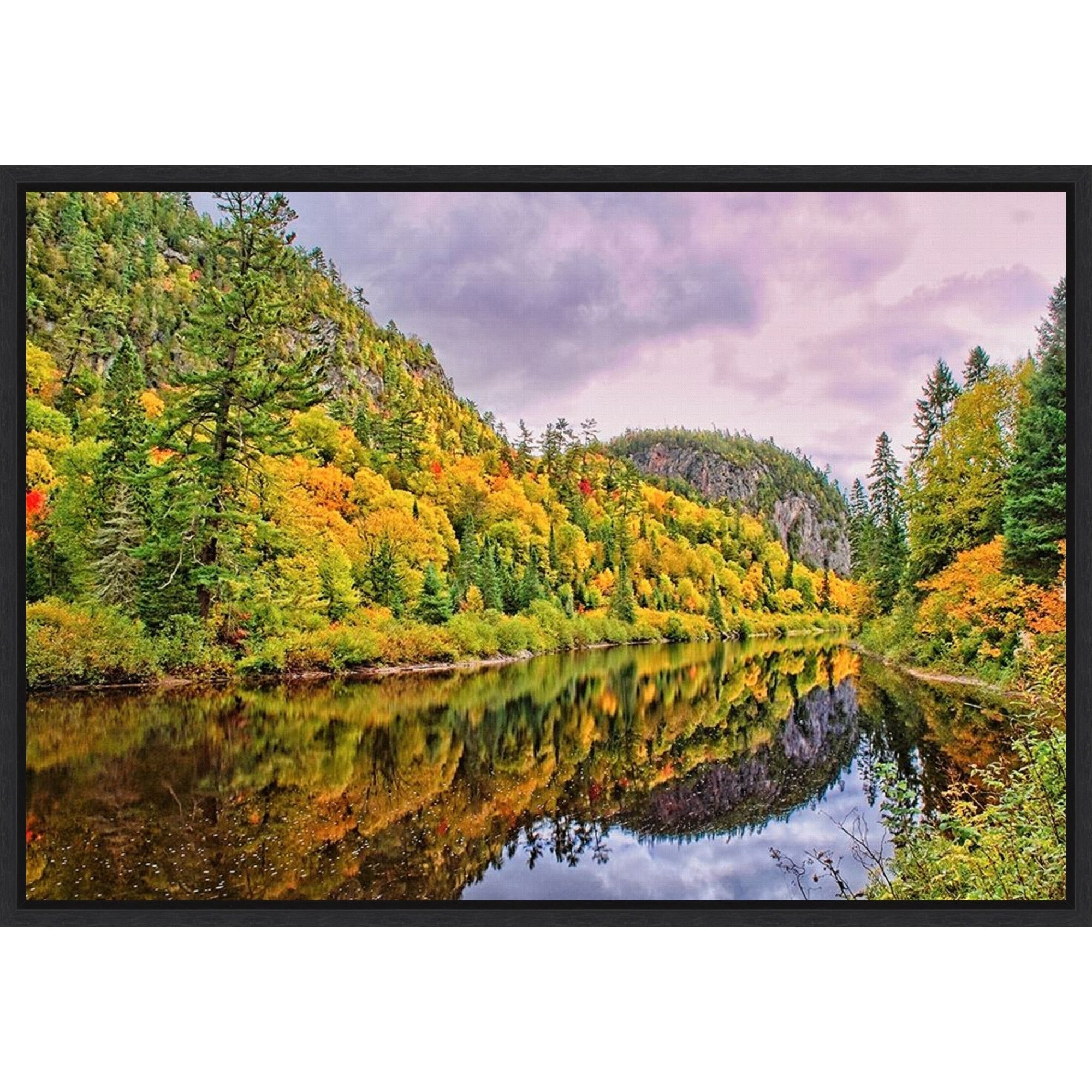 Agawa Canyon 2 By Chuck Burdick Framed Canvas Wall Art Print