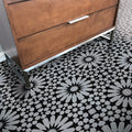Agdal In Black And Grey Handmade 8X8 In Moroccan Tile Pack Of 12