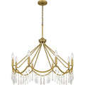 Aged Brass Eight Light Chandelier From The Airedale Collection