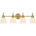 Aged Brass Four Light Bath From The Hinton Collection