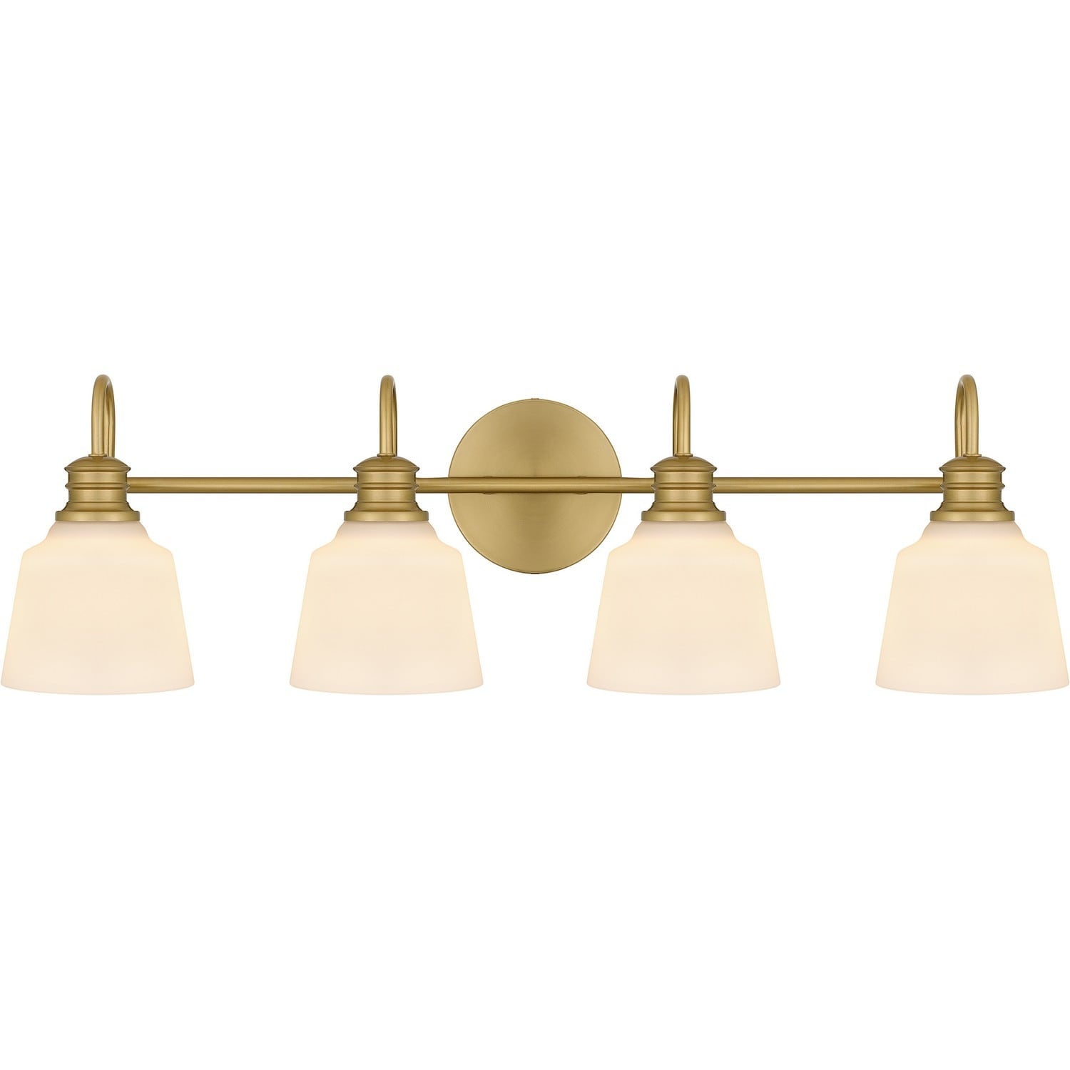 Aged Brass Four Light Bath From The Hinton Collection