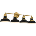 Aged Brass Four Light Bath From The Huxley Collection