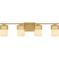 Aged Brass Four Light Bath From The Tenley Collection