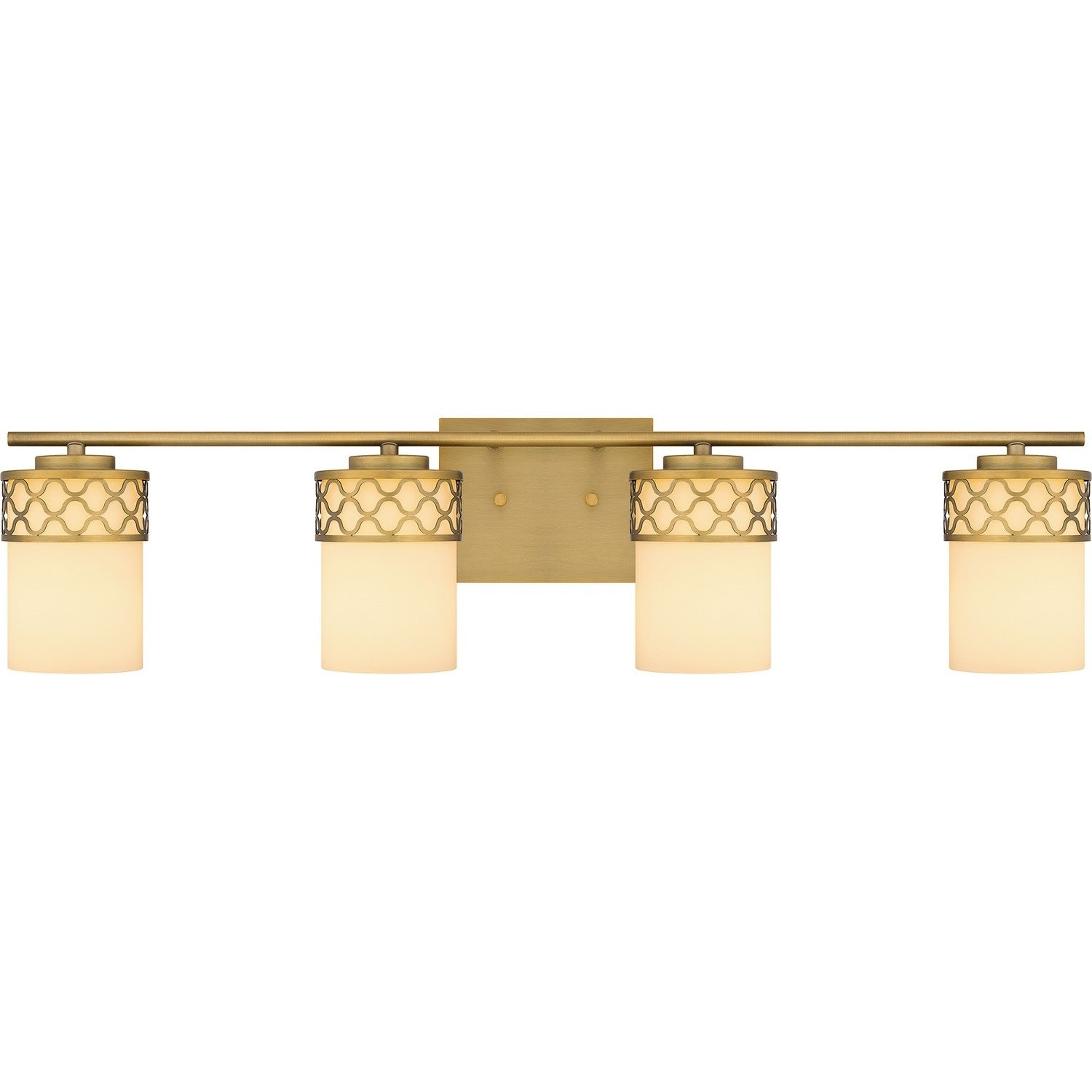 Aged Brass Four Light Bath From The Tenley Collection