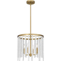 Aged Brass Four Light Pendant From The Apelle Collection