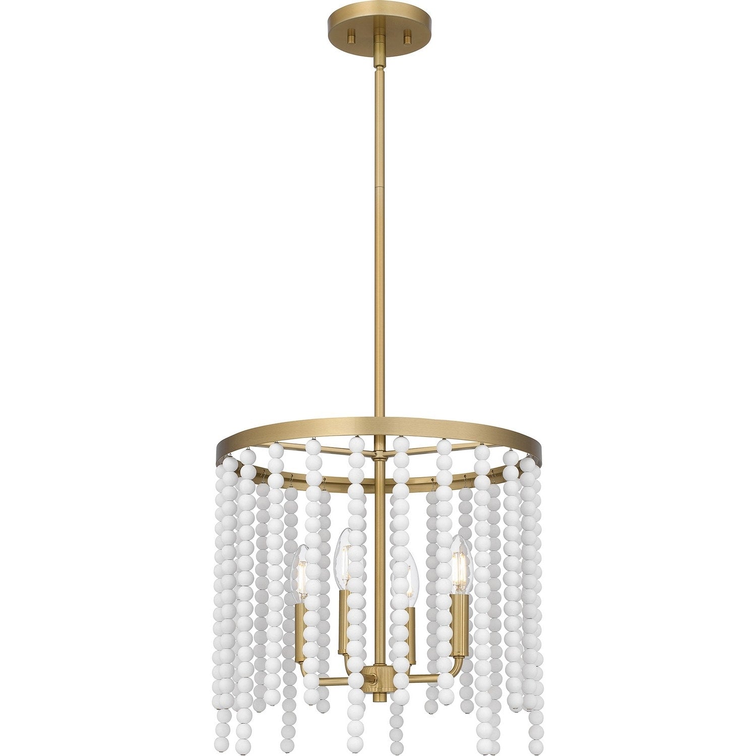 Aged Brass Four Light Pendant From The Apelle Collection