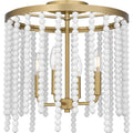 Aged Brass Four Light Semi Flush Mount From The Apelle Collection