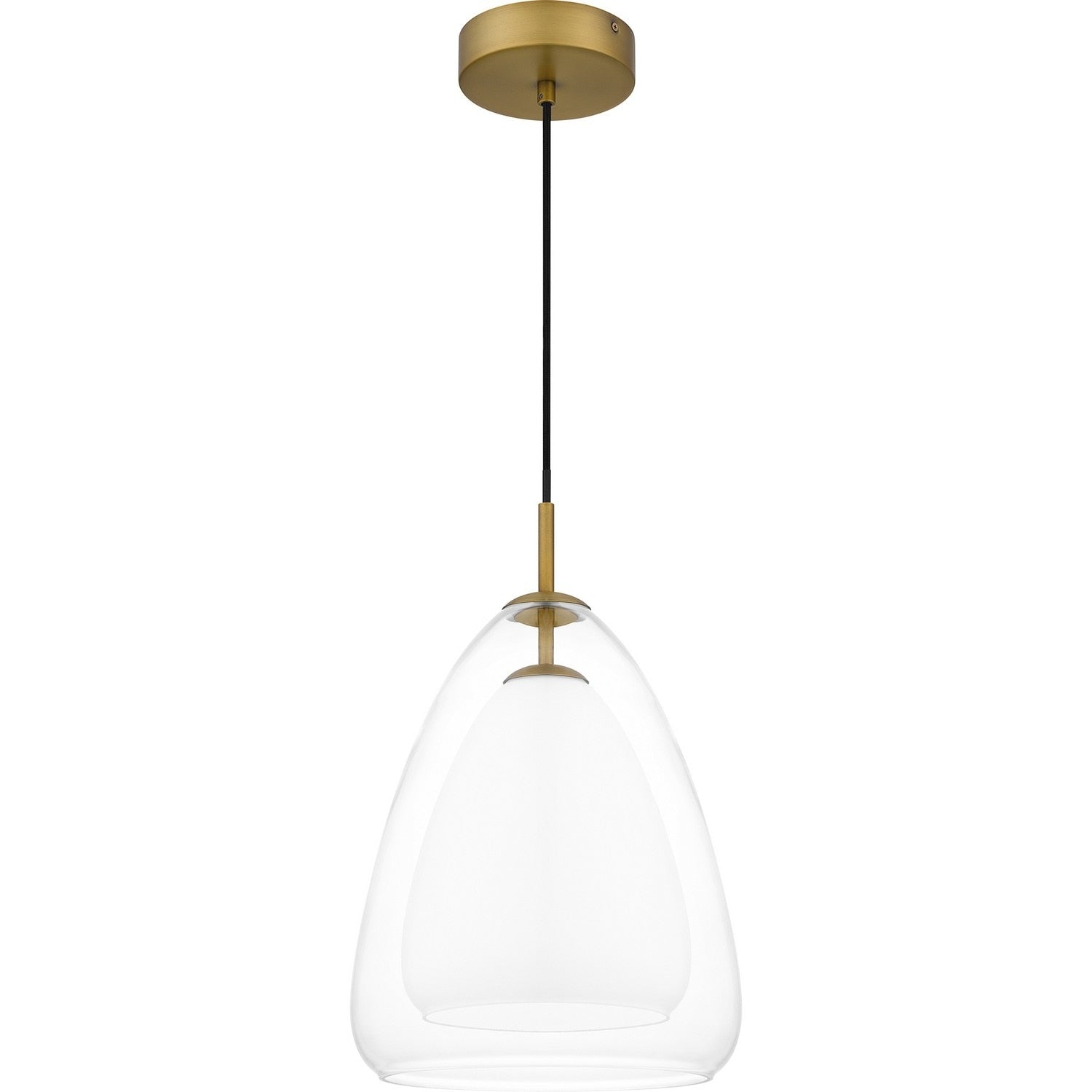 Aged Brass One Light Pendant From The Aero Collection