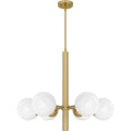 Aged Brass Six Light Chandelier From The Solei Collection
