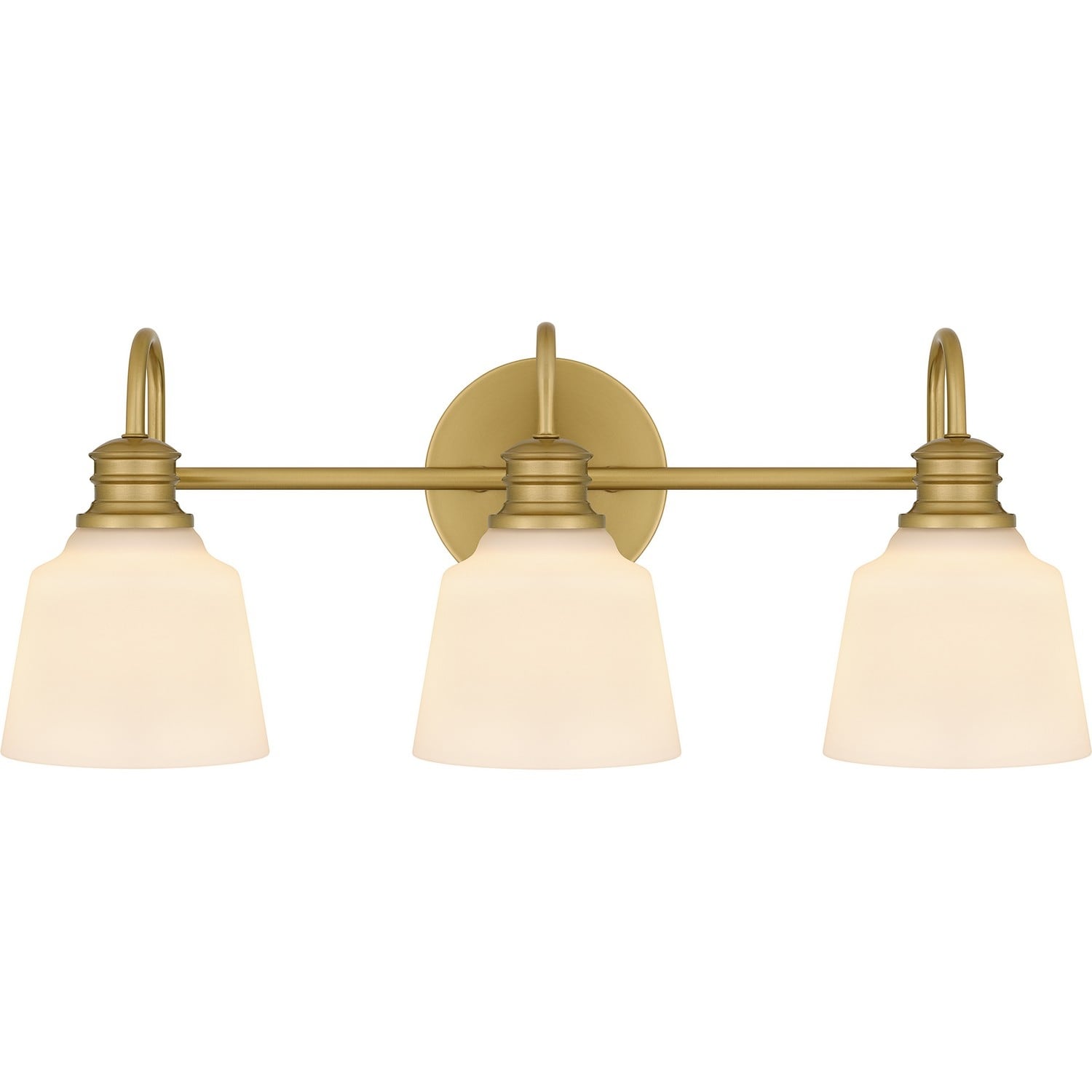 Aged Brass Three Light Bath From The Hinton Collection