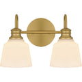 Aged Brass Two Light Bath From The Hinton Collection