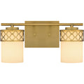 Aged Brass Two Light Bath From The Tenley Collection