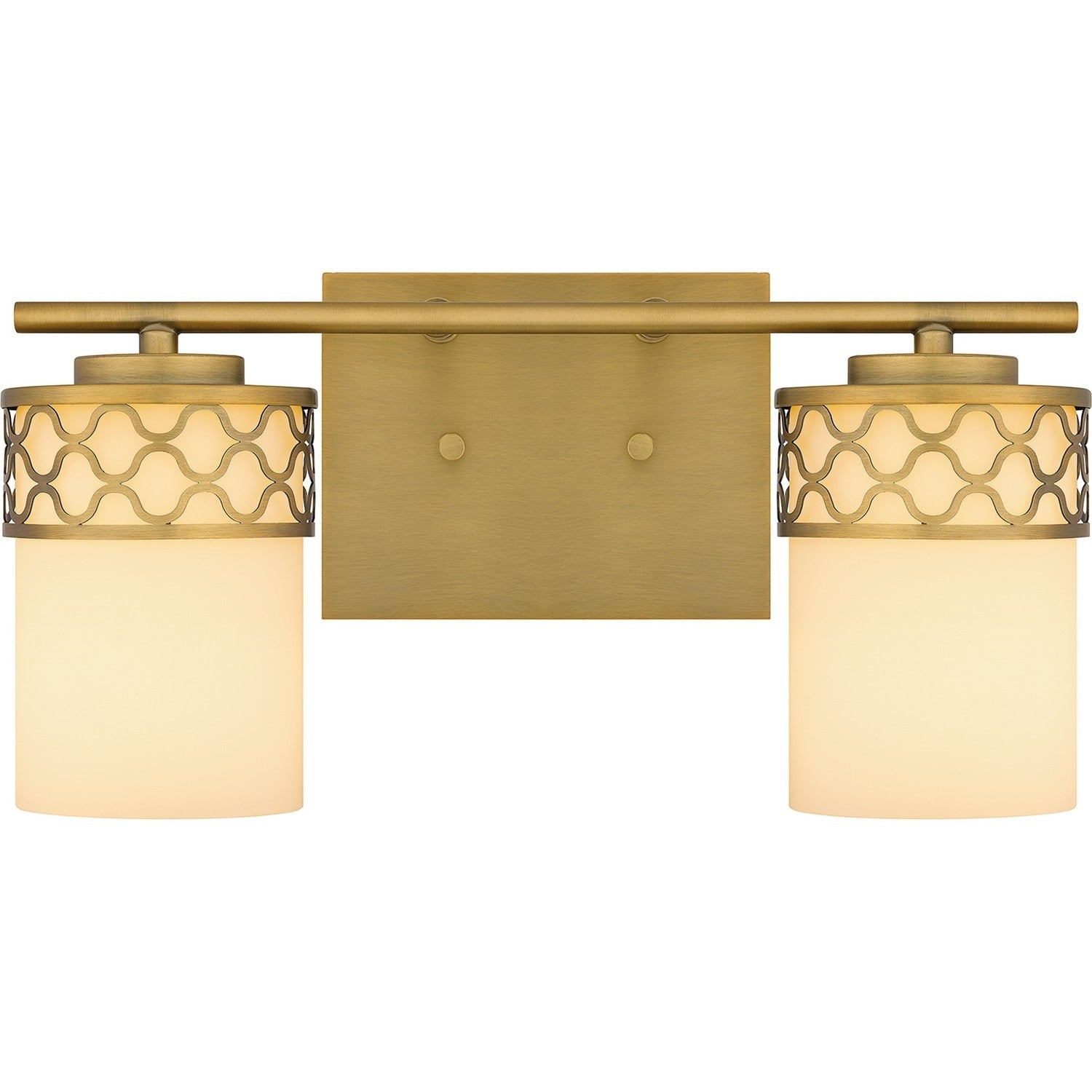 Aged Brass Two Light Bath From The Tenley Collection