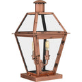 Aged Copper Two Light Outdoor Pier Base From The Rue De Royal Collection