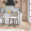 The Curated Nomad Leapingridge Aged Rattan Stool