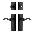 Ageless Iron Keptin_Sp_Eset_234_Lh Keep Left Handed Single Cylinder Keyed Entry Deadbolt And Leverset Combo Pack With Tine