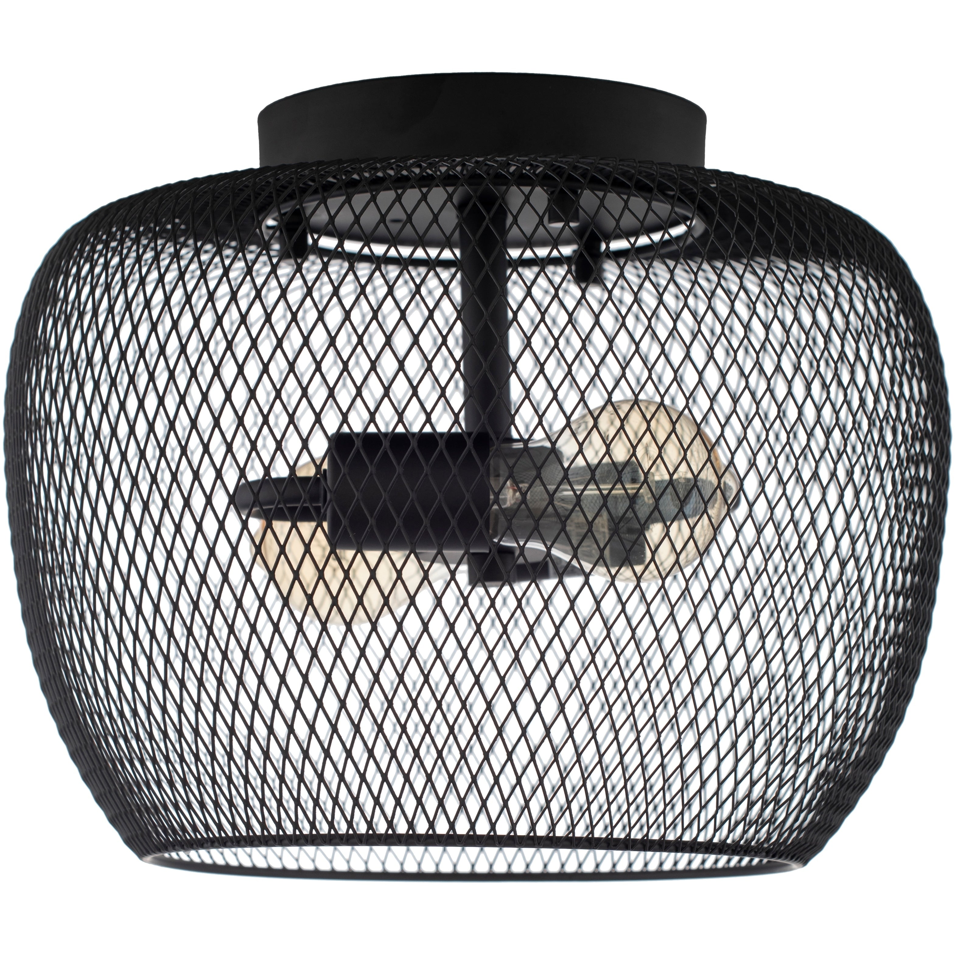 Agra Industrial Wire 2 Light Flush Mount Light 9.5 X 12.5 X 12.5