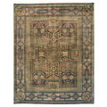 Agra Hand Knotted New Zealand Wool Green Area Rug 10 Round
