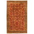 Agra Hand Knotted New Zealand Wool Red Gold Area Rug 13 X 20