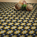 Ahfir In Black Yellow Grey Handmade 8X8 In Moroccan Tile Pack Of 12