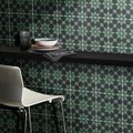Ahfir In Green And Black Handmade 8X8 In Moroccan Tile Pack Of 12