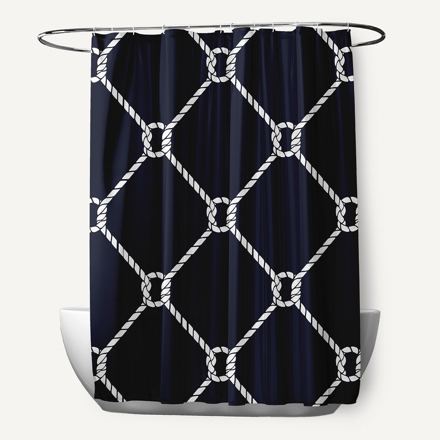 Ahoy Geometric Print 71X74 Inch Shower Curtain